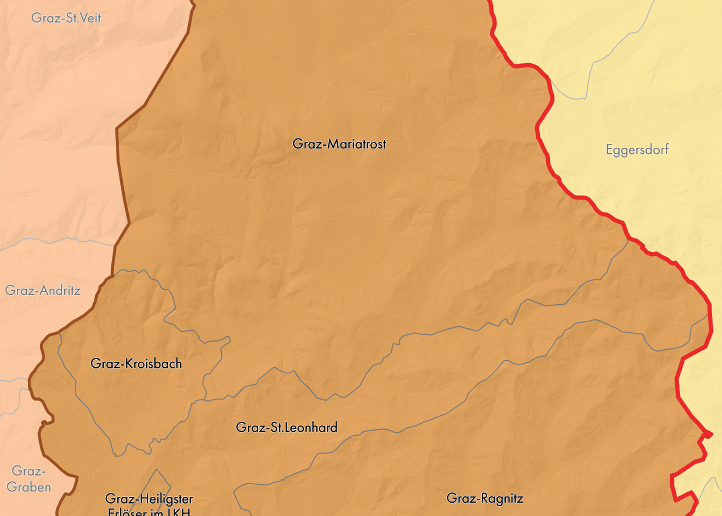 Der Seelsorgeraum Graz-Ost besteht aus den Pfarren Graz-St. Leonhard, Graz-Mariatrost, Graz-Ragnitz, Graz-Kroisbach, Graz-Heiligster Erlöser im Landeskrankenhaus