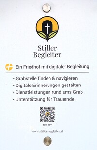 Tafel 'Stiller Begleiter' - WALDFRIEDHOF